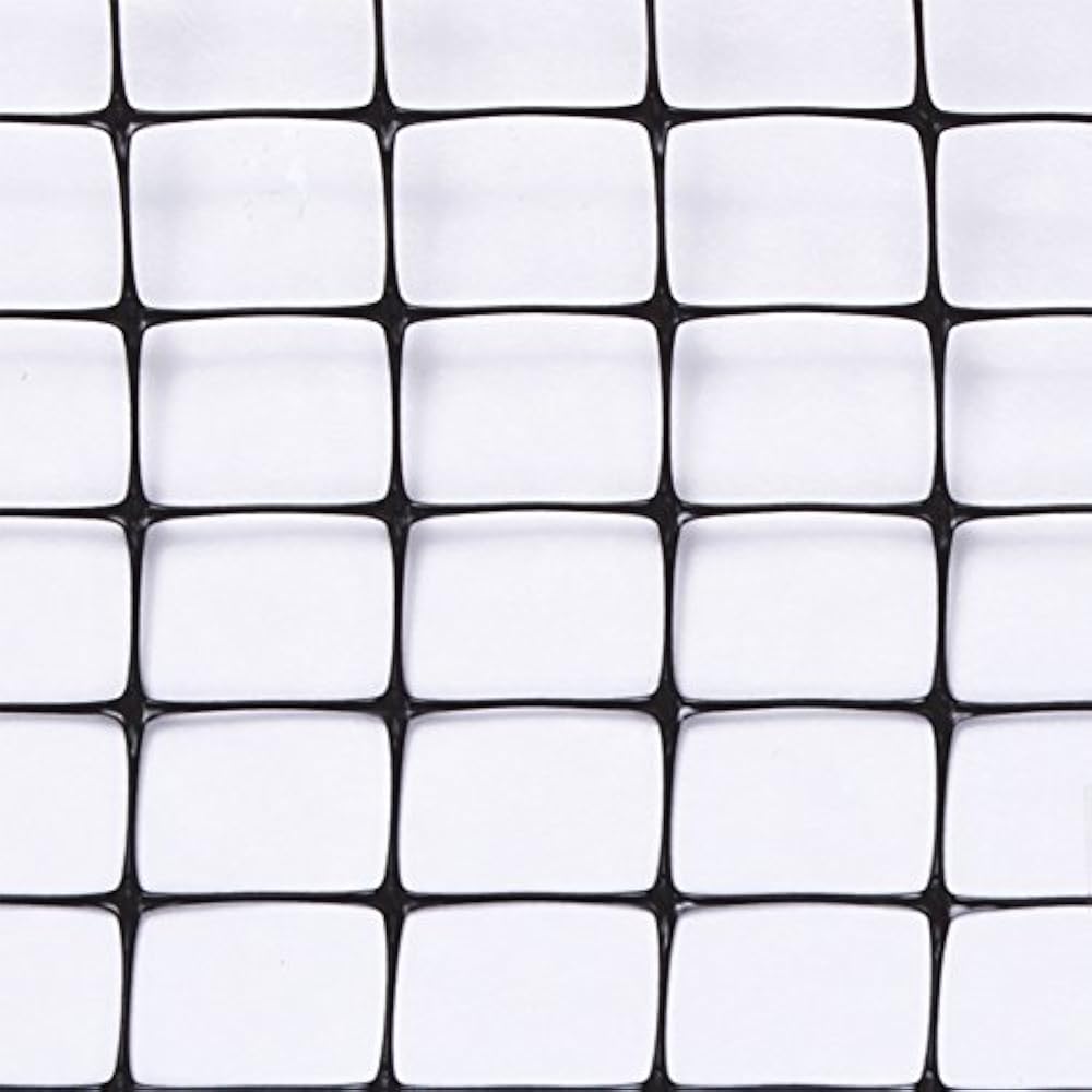 889522A 3/4 Inch By 1 Mesh, Foot 25 Black Plastic MultiPurpose Netting Fence