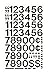 Chartpak Permanent Adhesive Vinyl Numbers,Black