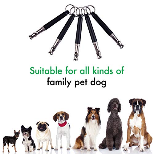 nicekrud Dog Whistle, Professional Dog Training Whistle to Stop Barking, Adjustable Pitch Ultrasonic Pet Whistle Training Tool Silent Bark Control for Dogs