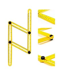 Herramienta de plantilla Starrich angleizer ABS, mide todos los ángulos y formas, herramienta de plantilla de ángulo de regla multiángulo para ingeniero