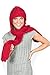 Womens Winter Knit Hooded Scarf Headscarf Neckwarmer Hoodie Hat - red