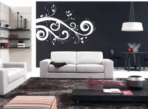 Vinyl Wall Decal Swirl Growing Branches Art Design Sticker