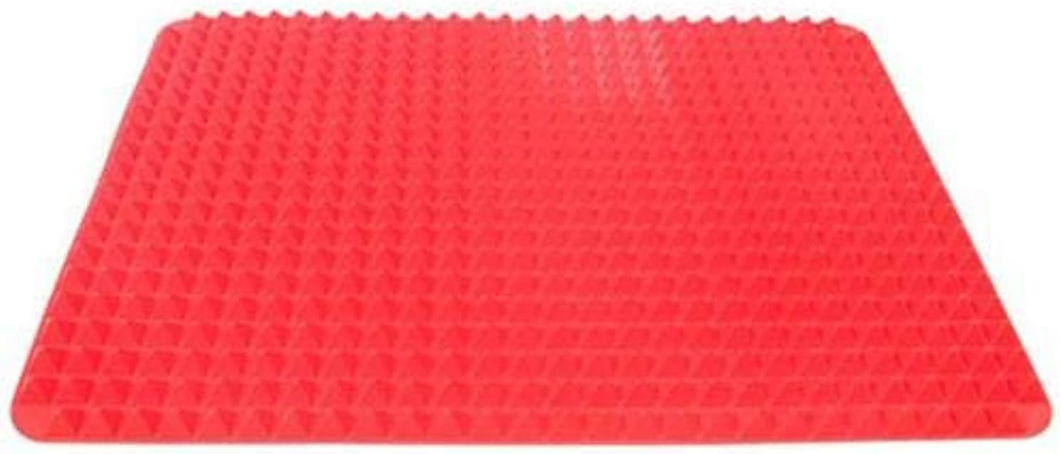 2022 Marys Silicone Pyramid Baking Cooking Mat Diamond Chef Tray Oven Non-Stick|Baking mats non stick silicone | silicone oven mat, Reducing Healthy Heat-Resistant for Grilling BBQ 15.1 X10.6Inch Red