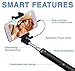 NIRVASENSE Ultra Portable Wired Selfie Stick No Bluetooth Pairing - No Battery Charging Premium & Sturdy Design Best Pocket Sized Cable Monopod - Compatible with iPhone, Android & All Smartphones