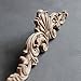 Enerhu 1 Piece Wood Carving Decal Carved?Onlay Applique Unpainted Home Furniture Decorations L(15.75x3.94inch)