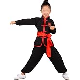Kids Kung Fu Clothing Tai Chi Uniforms Martial Art Wing Chun Tang Suit | Boys Girls Kung Fu Uniform Chinese Traditional Outfit Sports Martial Arts Training Long Sleeve Top Shirt Pants Set Outfit