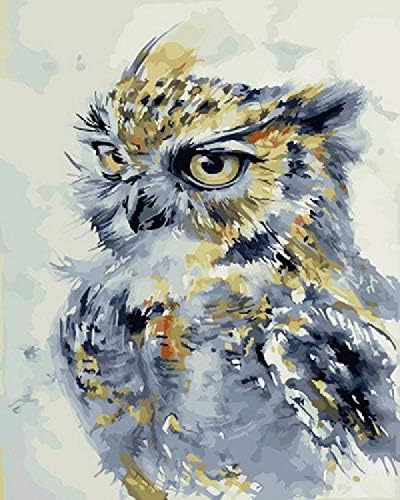GAGALAM Puzzle 1000 Piece For Adult Animal Oil Painting Owl.Letter Logo On The Back, Wooden Partition Grid, For Better Puzzles
