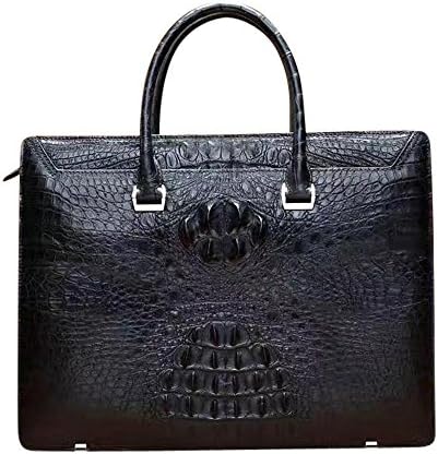 Classic Genuine Crocodile Leather Luxury Vintage Strapless Briefcase Computer Bag