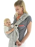 Mo+m Ring Sling Baby Carrier & Breastfeeding Nursing Cover - Adjustable Wrap [for Infant to Toddler Age] in Beautiful French Pattern - Perfect Gift for New Moms