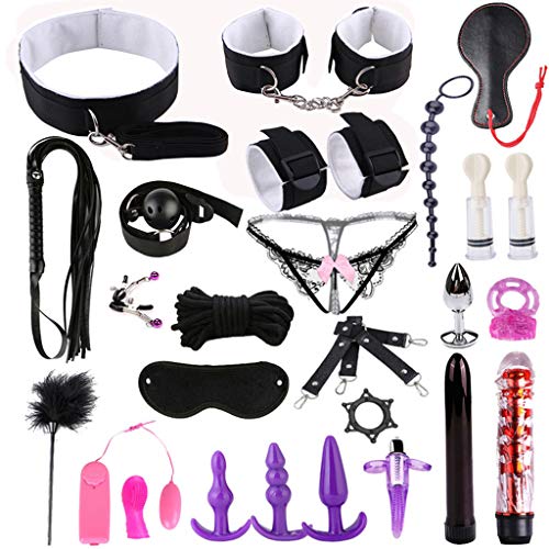 Mwergkou Couples Game Sxx Toys 26pcs Leather, Set Adult Sxx Toys for Couples Kit, Six Toy for Men Women