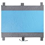 SONGMICS Sand-Resistant Beach Blanket Mat 7' x 9' Extra Large Water-Resistant Picnic Mat Quick-dry parachute nylon Pocket Blanket with 4 Stakes for Picnic, Camping, Hiking