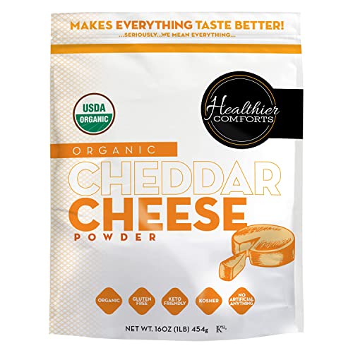 Reduced Sodium Organic Cheddar Cheese Powder Gluten Free, Kosher