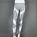 PHOTNO Women Yoga Fitness Leggings Running Gym Stretch Sports Pants Trousers (L, White)