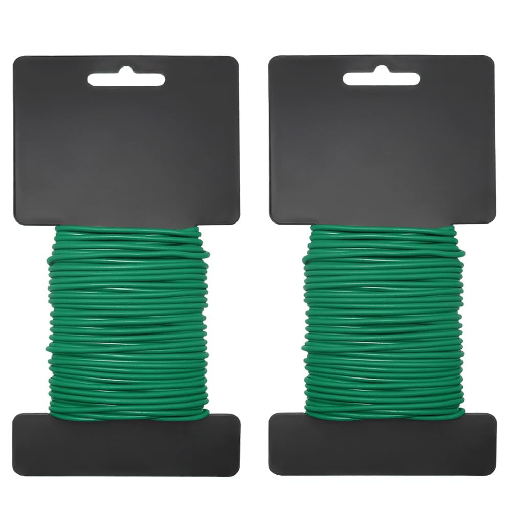 Shintop 3.5mm Plant Ties, 16m Soft Reusable Garden Wire Twist Ties for Climbing Plants, Shrubs, Trees, Vines, Flowers (Green)