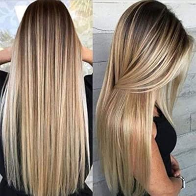 2019 Cabello Largo Y Recto Para Mujer Color Degradado En