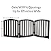 Arf pets Free Standing Wood Dog Gate, Step Over Pet Fence, Foldable, Adjustable - Espresso