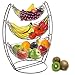 MyGift 3 Tier Gunmetal Gray Triple Hammock Fruit Vegetable Produce Metal Basket Rack Display Stand