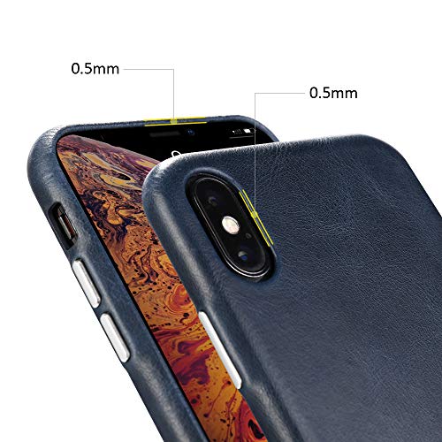 TOOVREN iPhone X Leather Case iPhone X/XS Genuine Leather Cover