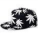 Weed Dope Snapback Hat Cap Embroidered Baseball Bill Cap Hat (Weed) Black
