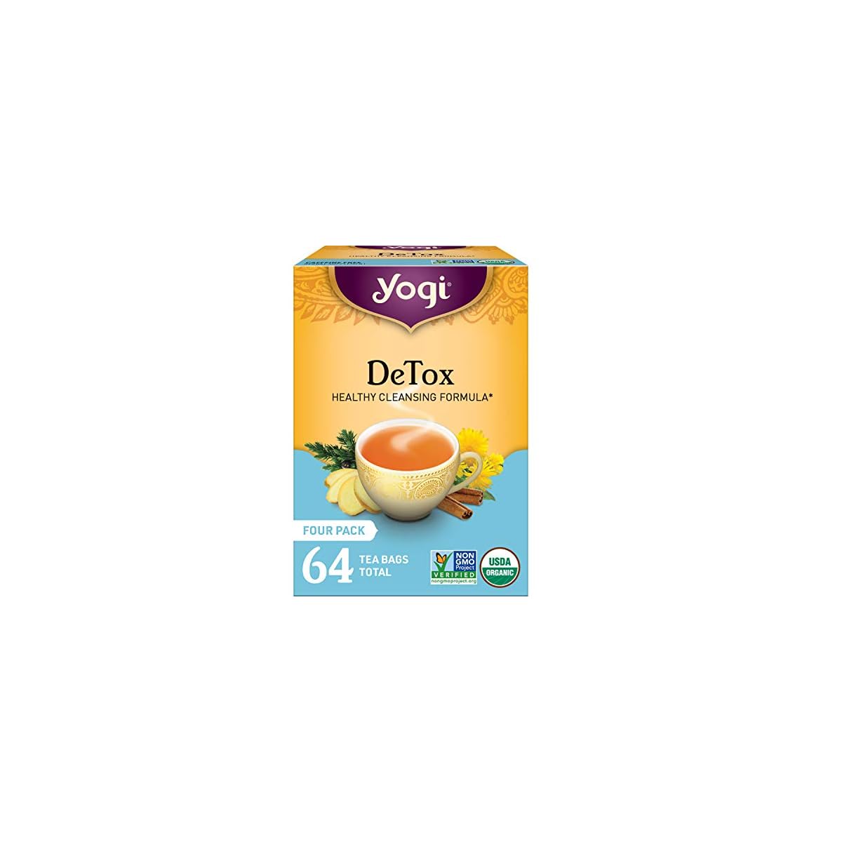 Yogi Tea Detox Healthy Cleansing Formula Yogi Tea – DeTox Tea (4 Pack) – Healthy Cleansing Formula With
