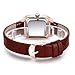 Women Wrist Watch Ladies Waterproof Brown Leather Strap Watches Dress Quartz Watch