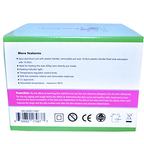 image for Karlash Wax Warmer Hair Removal Kit with Hard Wax Beans and Wax Applic