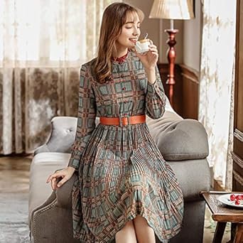 Amazon フリックバード Flickbard タータンチェック ワンピース ブリティッシュ トラッド系フェミニンブランド S ワンピース チュニック 通販