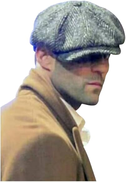 mens grey flat cap