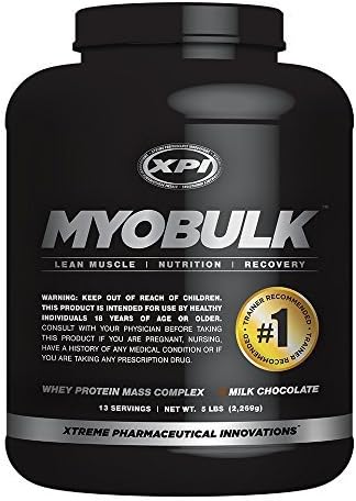 MyoBulk (Chocolate) 5LBS, Weight Gainer - Gain Pounds of Lean, Well-Defined Muscle - Best Protein Powders by XPI Supplements
