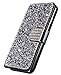 iPhone 6s Plus Case, FLYEE Handcraft Luxury Bling Rhinestone Wallet Case Ultrathin Magnetic Kickstand Crystal Leather Book Cover for Apple iPhone 6s/iPhone 6 Plus 5.5 Inch-Silver