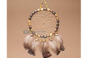 MISSION DEL REY Navajo Wooden Beaded Dream Catcher 7"