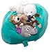 Stuffed Animal Bean Bag Storage - “Soft ’n Snuggly” Comfy Plush Fabric Kids Prefer Over Canvas - Replace Your Mesh Toy Hammock or Net - Store Blankets & Pillows Too