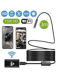 Flexible impermeable inalámbrico Wifi endoscopio boroscopio Cámara de inspección cámara de 2.0 megapíxeles para Android y iOS smartphone, iPhone, Samsung, iPad (3.3 yard)