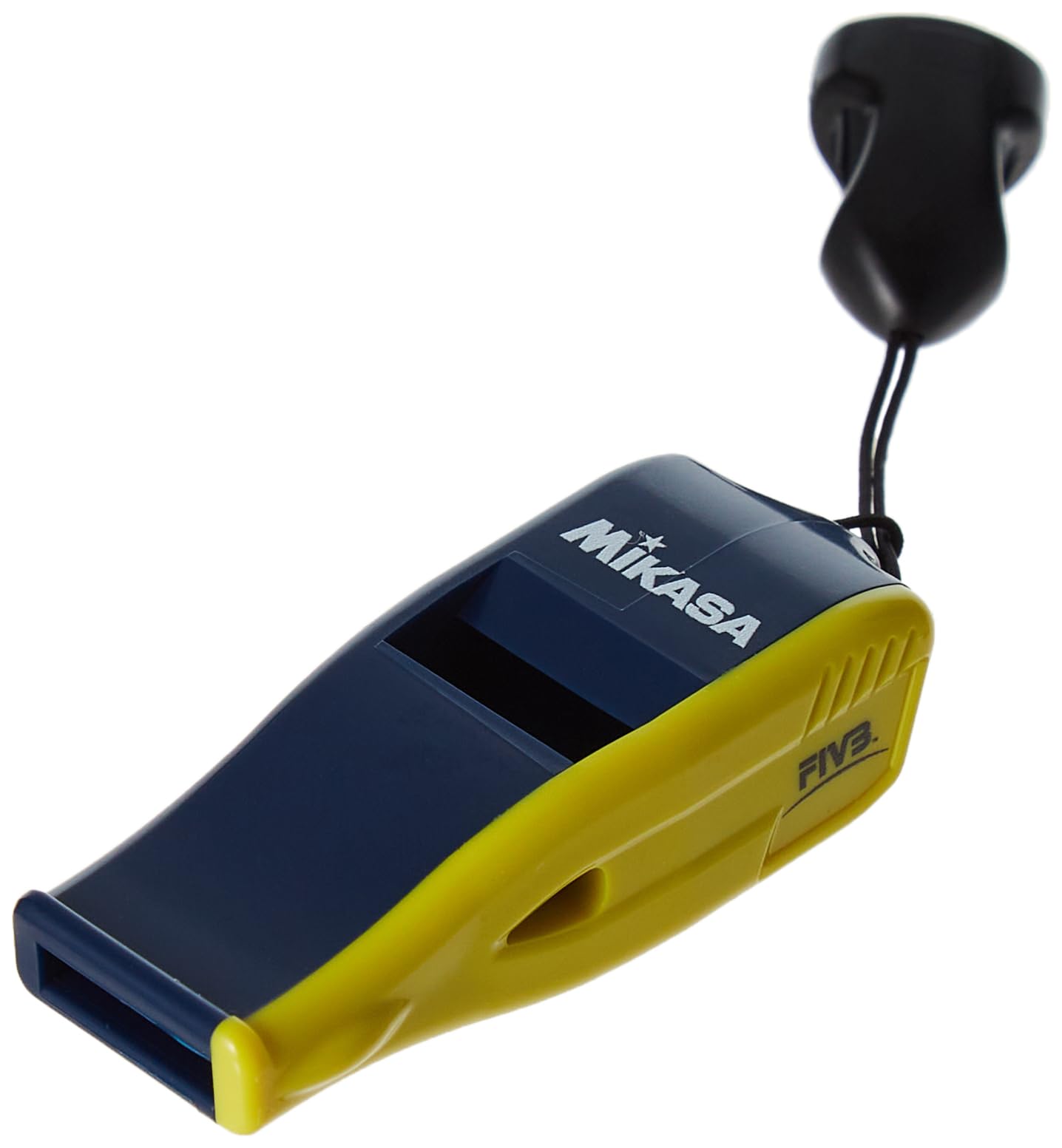 Mikasa Beat Master-NBY Professional Whistle with Lanyard, Small, Navy/Yellow