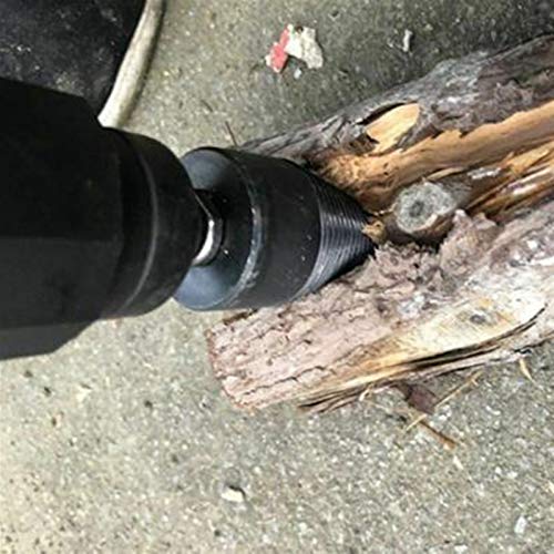 HJUIK Holzspaltung Schnecke. Sechskantschaft Brennholz Splitter Maschinenbohrer Holzkegelreibahle Stanzer Bohrer… – Bild 5