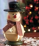 Lighted Bell Snowmen with Top Hat