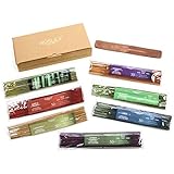 Hosley Assorted 350 Pack Incense Sticks Highly Fragrances Include Apple Cinnamon Tropical Hawaiian Mist Sandalwood Linen Fresh Bamboo Lemongrass and Lavender Chamomile. Great for Aromatherapy. O3