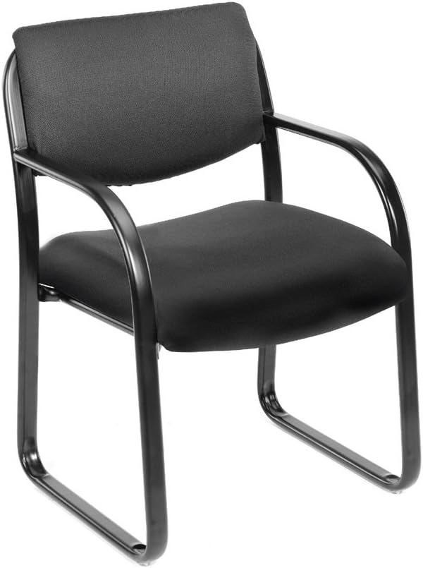 Boss Office Products Fabric Guest Chair in Black: Furniture & Decor