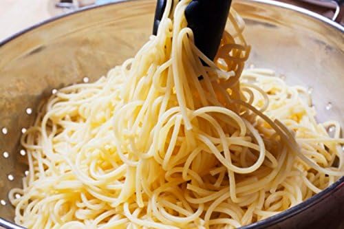 Cool Care 5 Quart Spaghetti Monster Strainer, Large with Handles, Grade A Stainless Steel Micro Perforated Colander for Noodles, Rice, Veggies, All Food