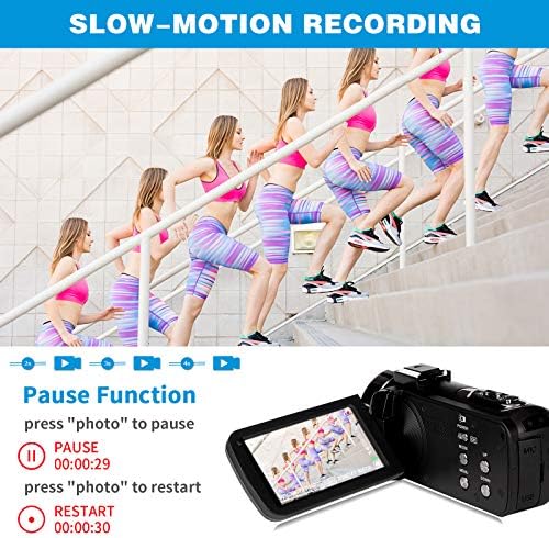 Compact digital video camera with remote control, memory card slot, and digital display, priced at $79.99.