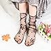 lifevv Women's 5 Pairs Black Lace Mesh Loose Short Ankle Socks