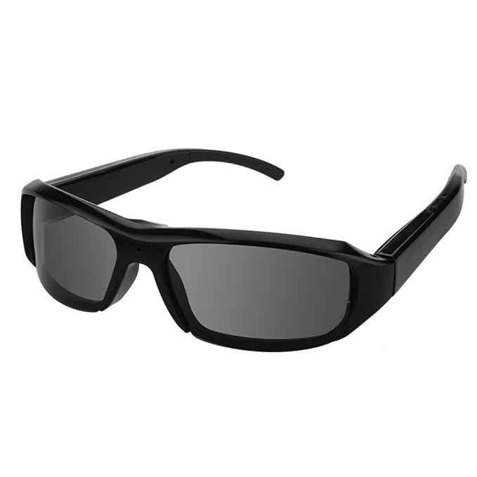 Flylinktech®HD 1080P 30fps Brille Kamera Spy Versteckte Kamera Sonnenbrillen mit DVR versteckte Brille Kamera (850B Grau)