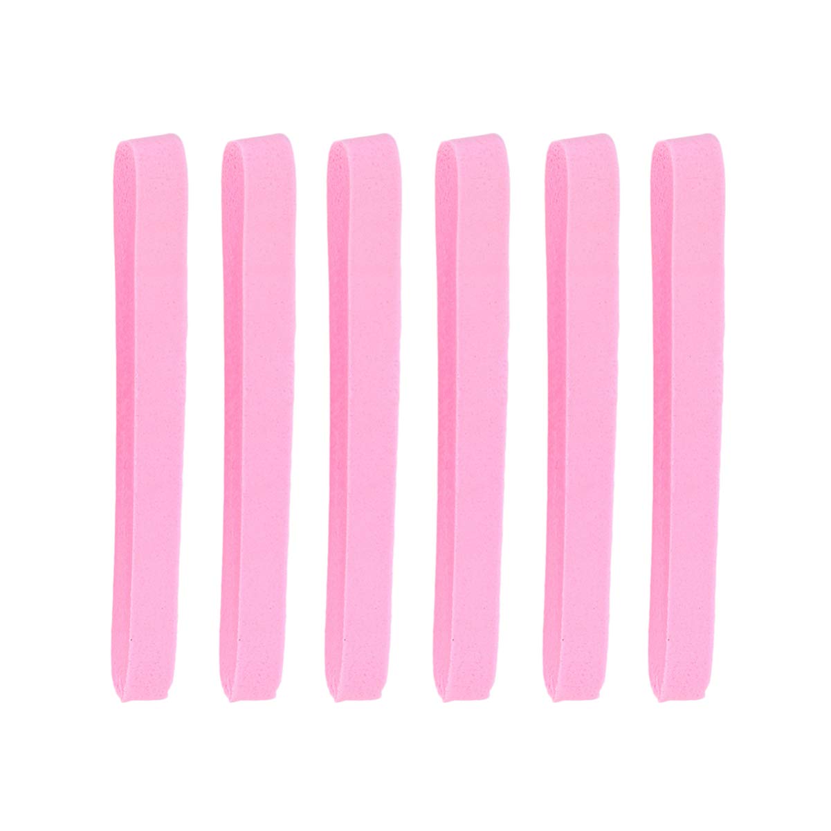 Beaupretty 60pcs Compressed Facial Sponges Creative Round Face Makeup Powder Cleaning Puffs Stick Exfoliating Pad For Women Girls (Pink)