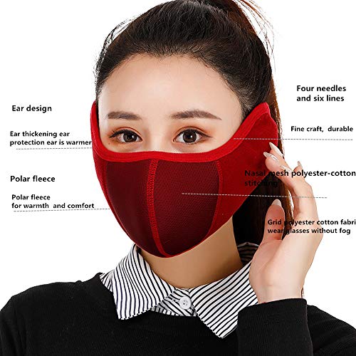 image for Aniso Winter Face Mask for Men Women Fleece Half Face Windproof Face M