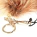 URSFUR Authentic Sunny Fox Tail Fur Handbag Accessory Key Chain Ring Hook Tassel