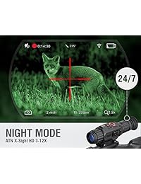 ATN X Sight   3 12 visor inteligente de puntería con 1080p de video, modo nocturno, WiFi, GPS, estabilización de imagen, para aplicaciones iOS y Android