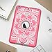 iPad mini/2/3 Case, Hocase Shockproof Hybrid Dual Layer Hard Rubber Protective Case with Cute Flower Design for Apple iPad Mini 1st/2nd/3rd gen 7.9-inch - Hot Pink/Grey