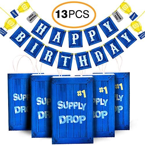 Happy Storm Video Game Party Favor Bags Set for Kids Game Theme Party Banner for Party Supplies Favors Decorations