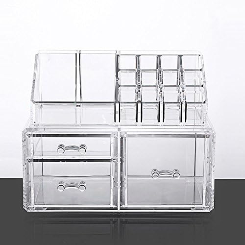 ROOYF Plastic Storage Box Ps Transparent Cosmetic Case Acrylic Organic Glass Jewelry Lipstick Cosmetic Case