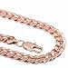 Trendsmax 10mm Mens Chain Curb Cuban Link Rose Gold Plated Necklace w Lobster Clasp 18-36inch